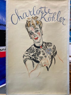 Original Poster Featuring Actress 'Charlotte Kohler' Poster Design Jan Sluijters