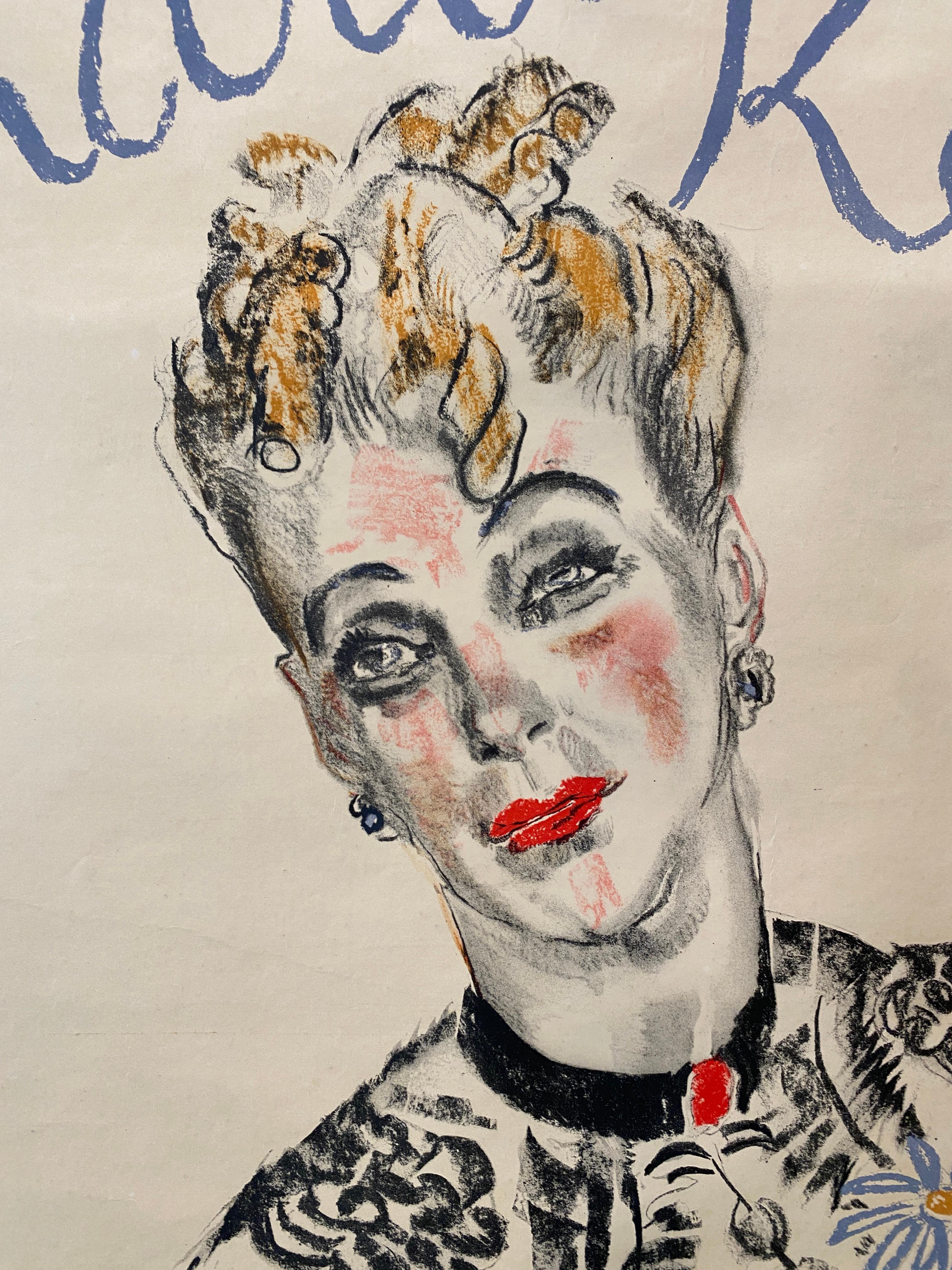 French Original Poster Featuring Actress 'Charlotte Kohler' Poster Design Jan Sluijters For Sale