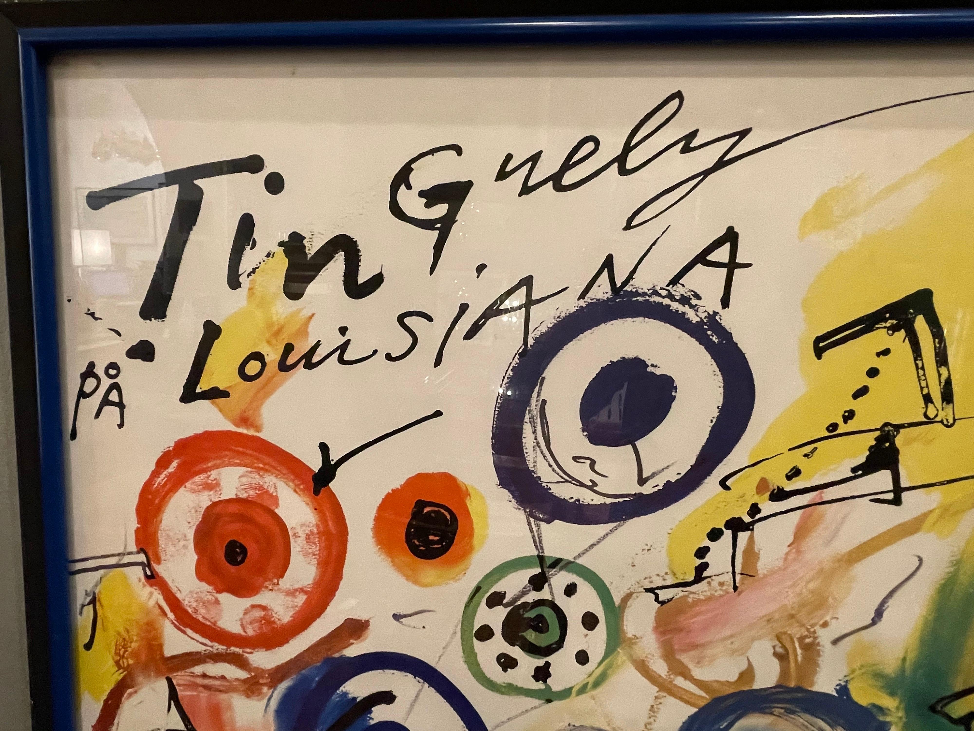 Swiss Original Poster Framed by Jean Tinguely 