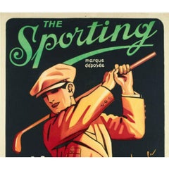 Original Poster-G. Dola-Sportif, Sportifs Mütze-Hut-Cricket-Golf, 1930
