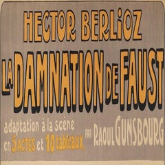 Original-Plakat-Georges Dola-Verdammnis des Faust-Théatre-Oper, 1893