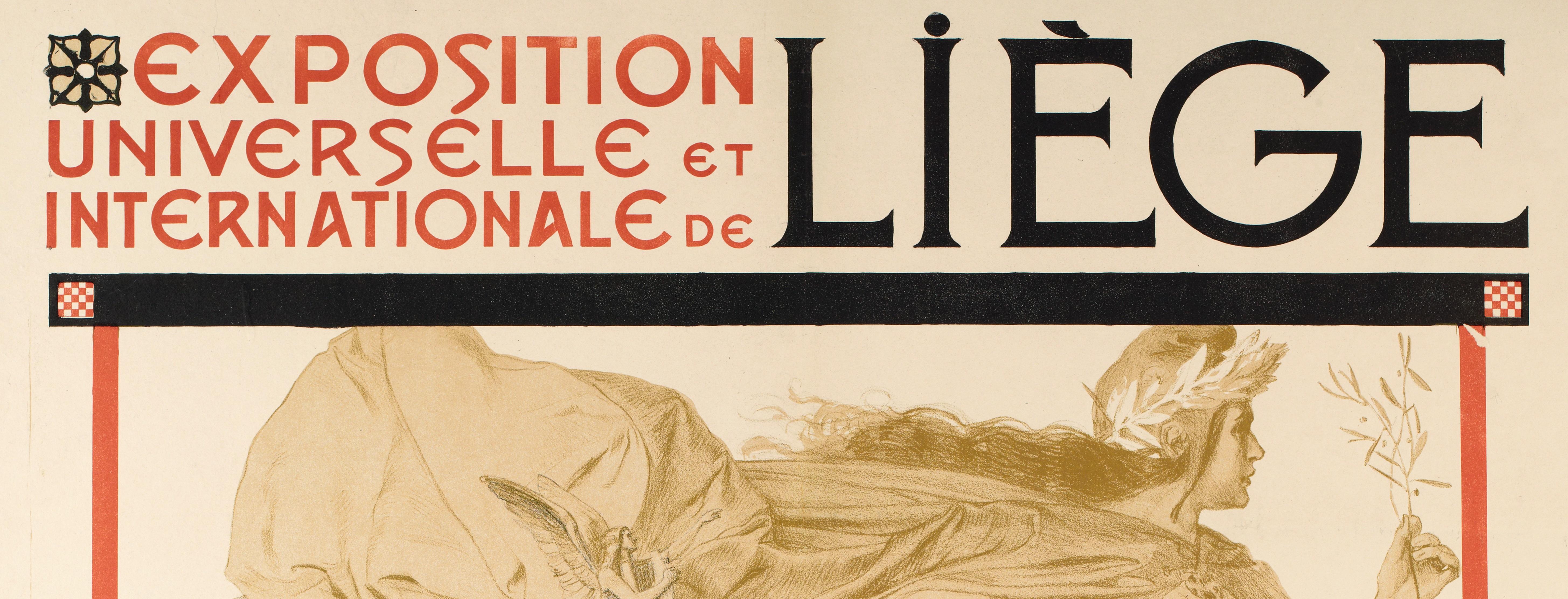 Belle Époque Original Poster-Henri Bellery-Desfontaines-Universal Expo Liège, 1905 For Sale