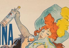 Affiche originale-J. Cheret-Quinquina Dubonnet-Wood-Alcohol, 1895