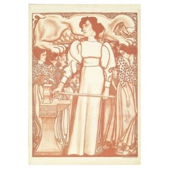 Affiche originale - Jan Toorop - Femmes au travail - Symbolisme - Féminisme, 1898