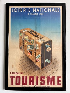 Poster originale Loterie Nationale 9E Tranche 1940 dell'artista Derouet Lesacq