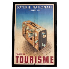 Affiche originale de la Loterie Nationale 9E Tranche 1940 de l'artiste Derouet Lesacq
