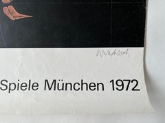 Affiche originale des Jeux olympiques de Munich de 1972 par Paul Wunderlich