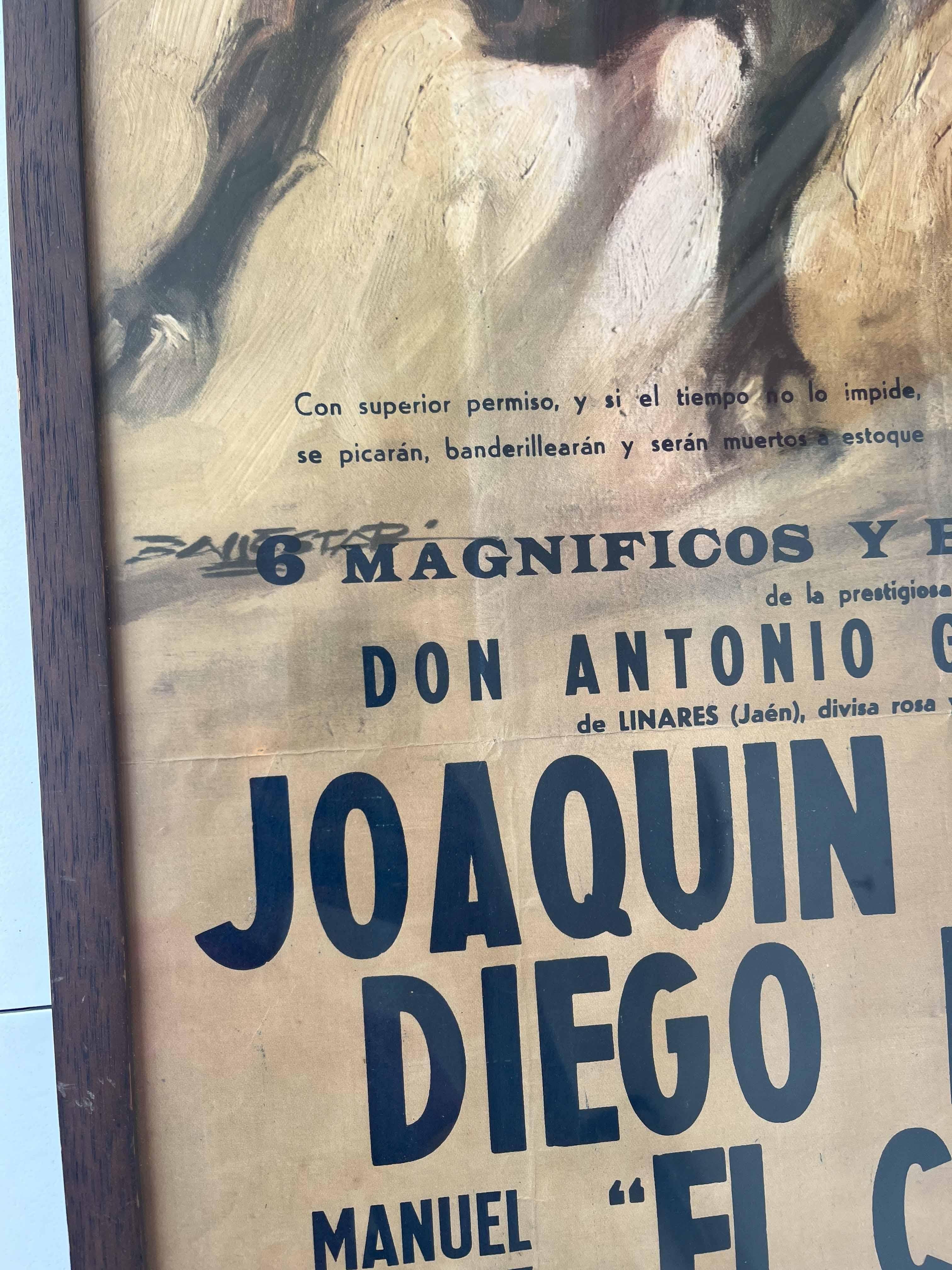 Original Poster of Corrida from 1967 Plaza de toros Monumental de Barcelona For Sale 5