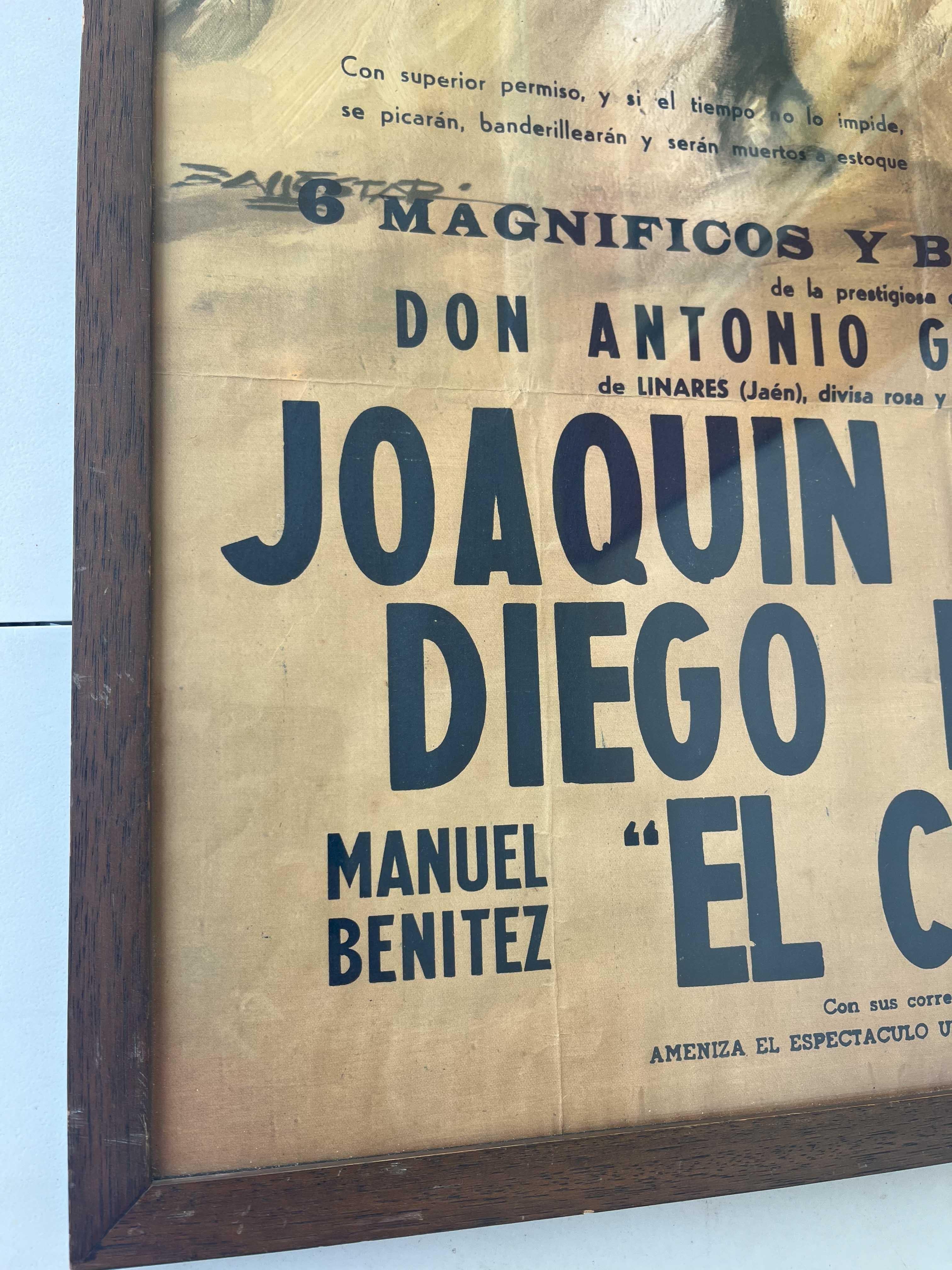 Original Poster of Corrida from 1967 Plaza de toros Monumental de Barcelona In Good Condition For Sale In Roma, IT