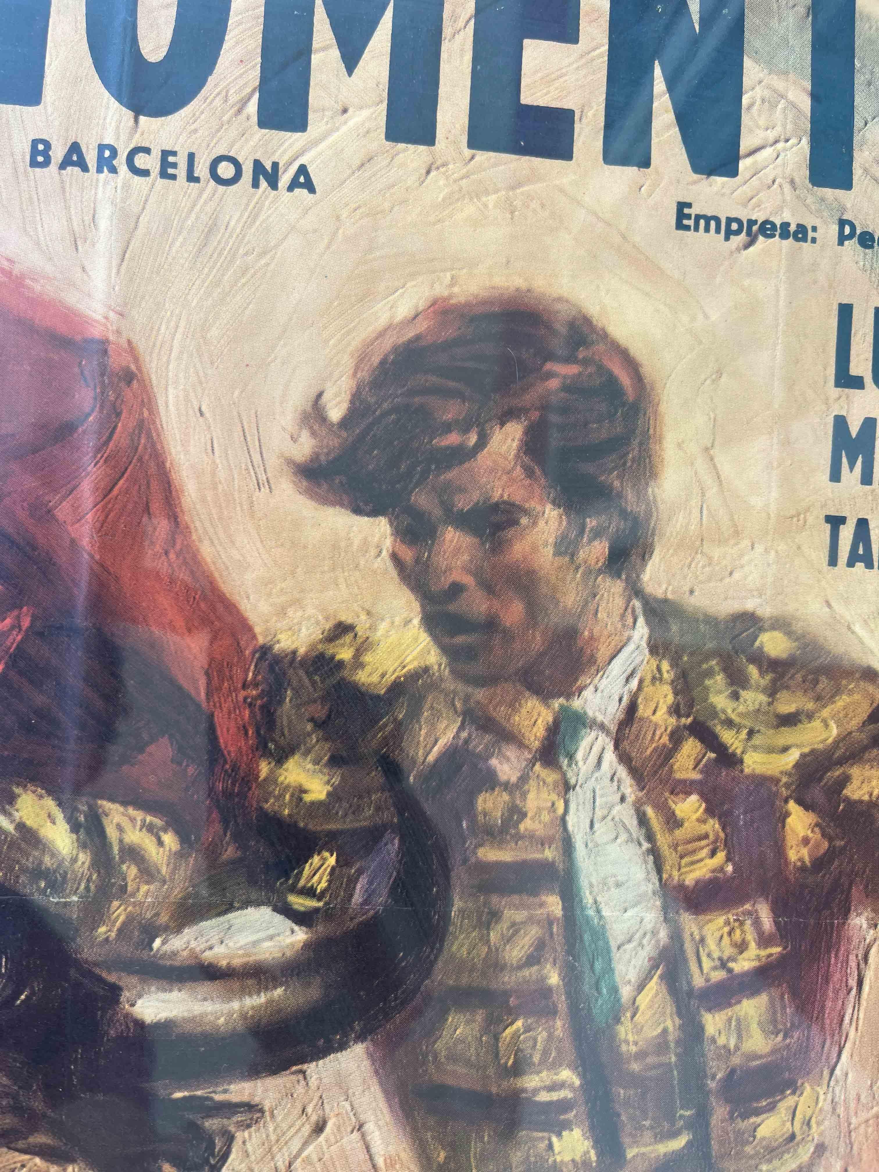 Original Poster of Corrida from 1967 Plaza de toros Monumental de Barcelona For Sale 4