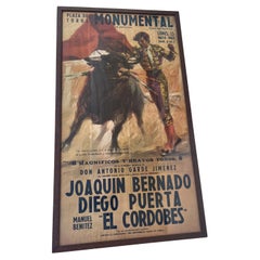 Original Poster of Corrida from 1967 Plaza de toros Monumental de Barcelona