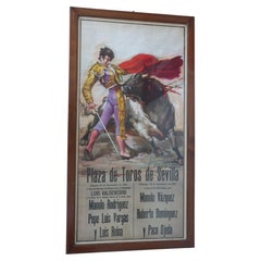 Original Poster of Corrida from 1982 Plaza de Toros de Sevilla