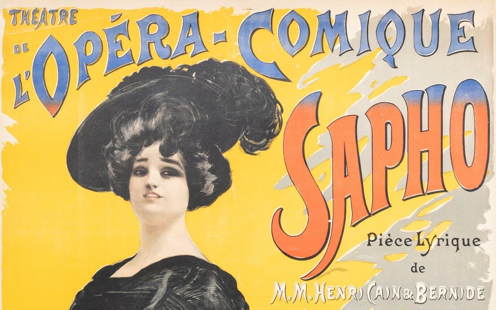 Original Poster-Pal-Syndrome Sapho Opera Comique-Théâtre-Lyrique-Soprano,1897

This poster promotes the lyric piece 