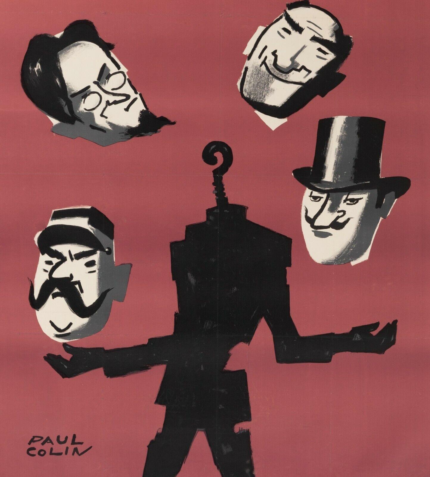 Mid-Century Modern Original Poster-Paul Colin-Bouffes Parisiens-Music Hall-Opera, 1964 For Sale