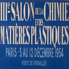 Affiche originale -Paul Colin-Salon de la chimie et plastiques - Paris, 1954
