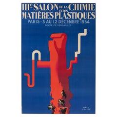 Original Poster-Paul Colin-Salon de la chimie et plastiques-Paris, 1954