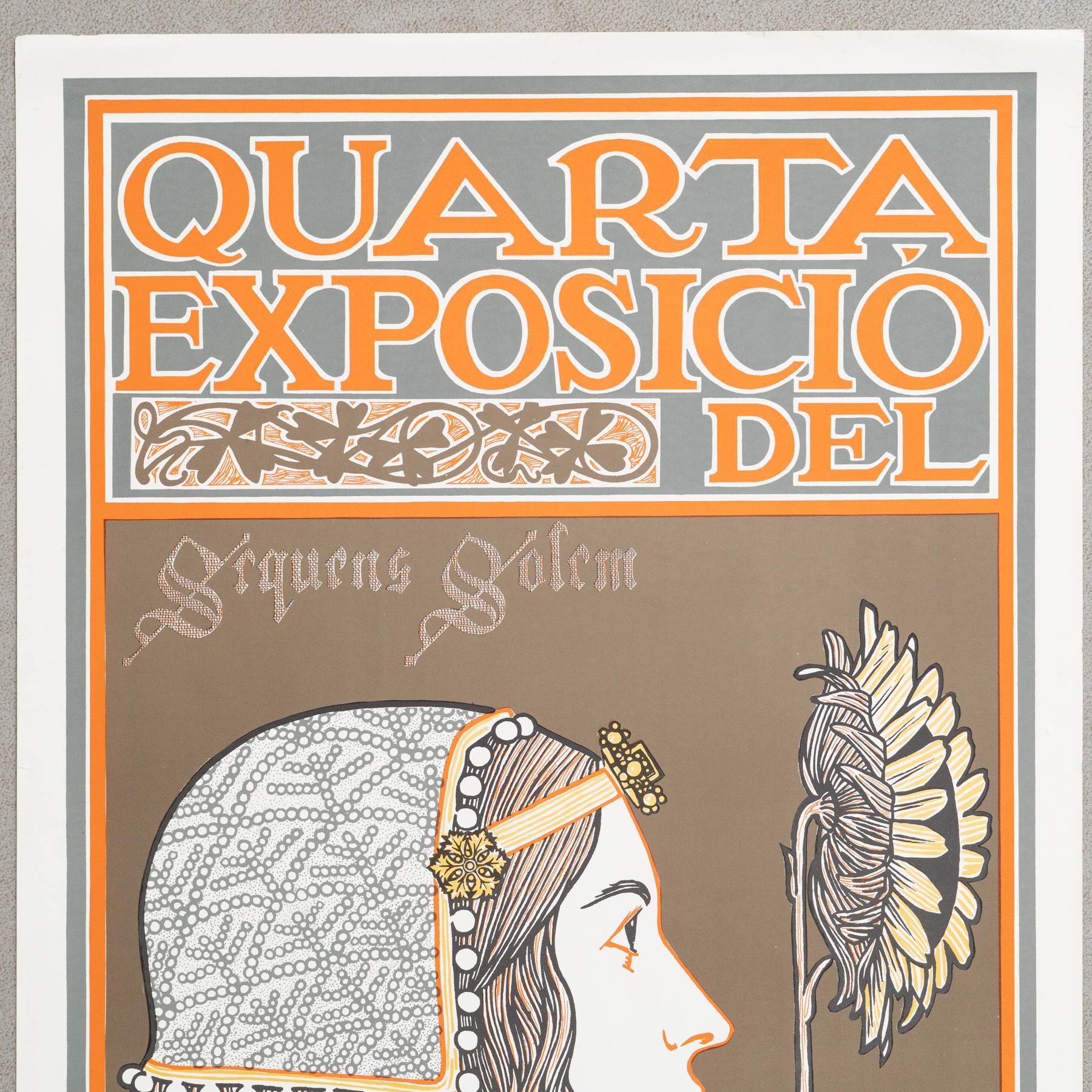 Européen Affiche originale - Quarta Exposició del Círcol de Sant Lluch, 1969 en vente