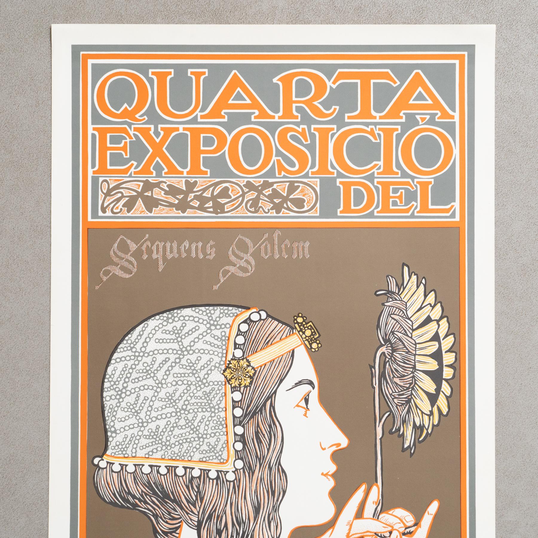 European Original Poster – Quarta Exposició del Círcol de Sant Lluch, 1969 For Sale