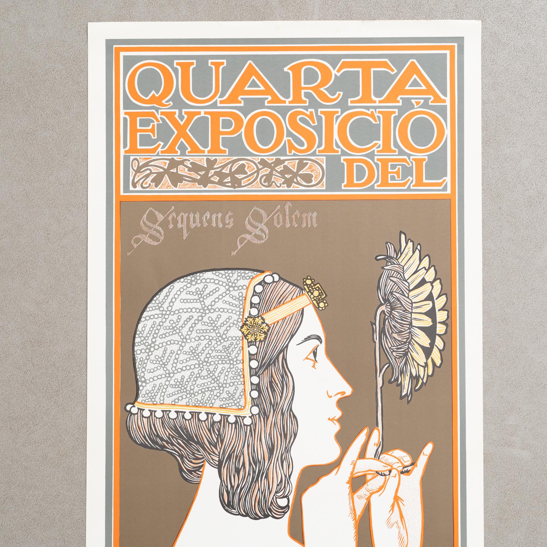 European Original Poster – Quarta Exposició del Círcol de Sant Lluch, 1969 For Sale