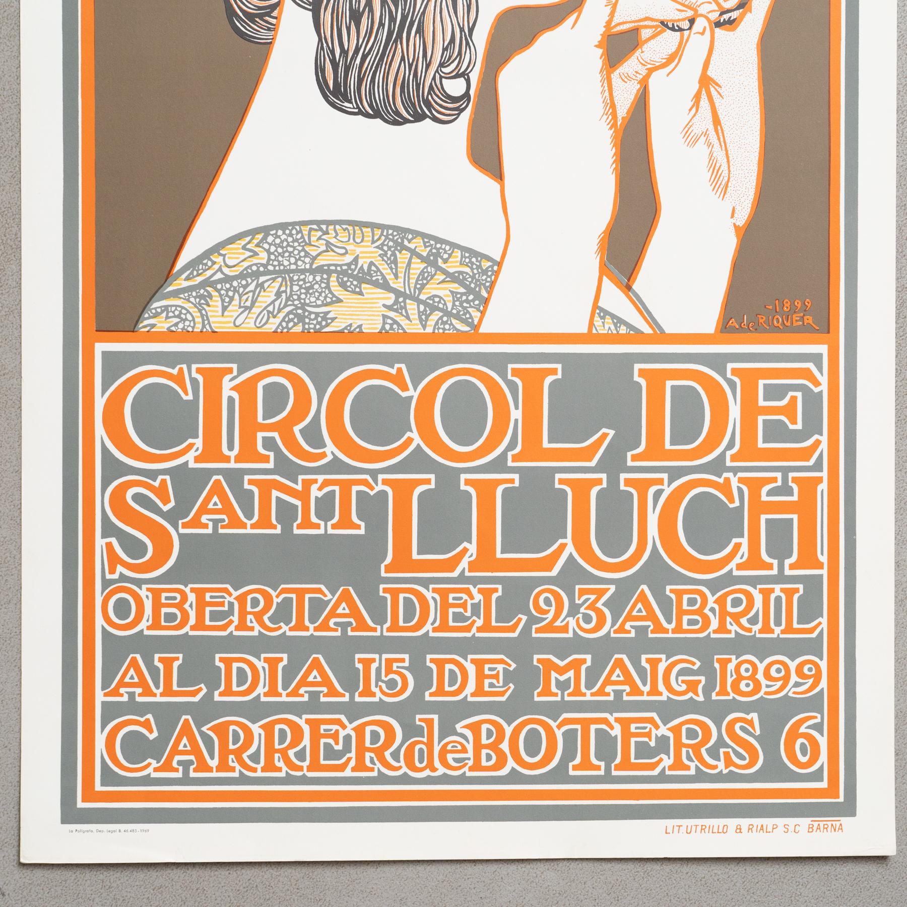 Original Poster – Quarta Exposició del Círcol de Sant Lluch, 1969 In Good Condition For Sale In Barcelona, ES