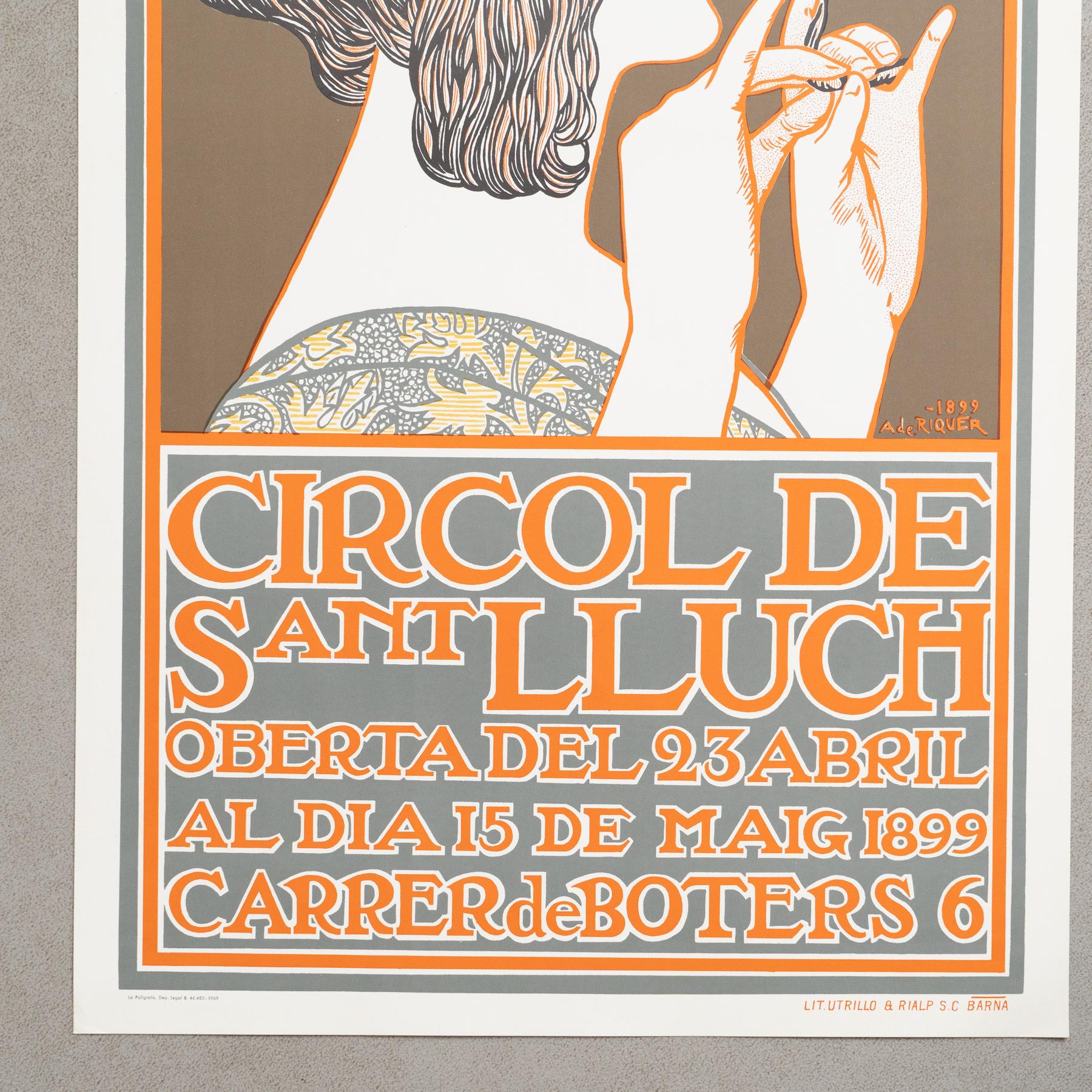 Original Poster – Quarta Exposició del Círcol de Sant Lluch, 1969 In Good Condition For Sale In Barcelona, ES