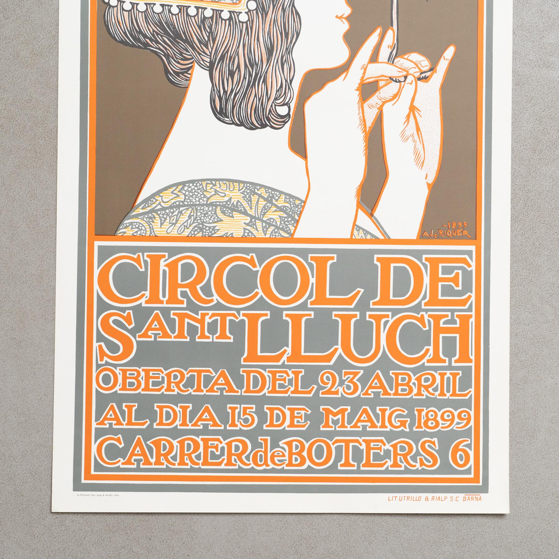 Manifesto originale - Quarta Esposizione del Círcol de Sant Lluch, 1969 In condizioni buone in vendita a Barcelona, ES