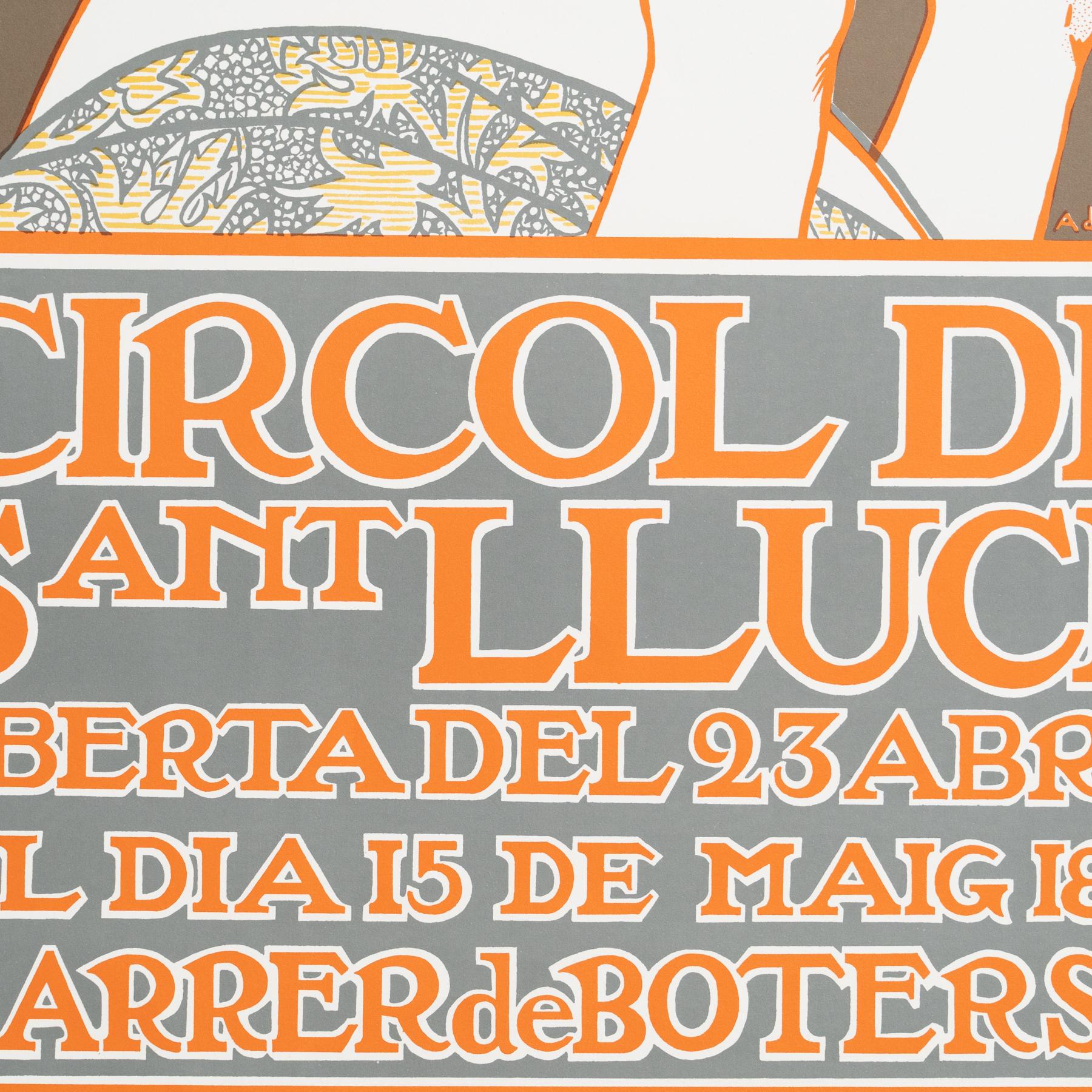 Milieu du XXe siècle Affiche originale - Quarta Exposició del Círcol de Sant Lluch, 1969 en vente