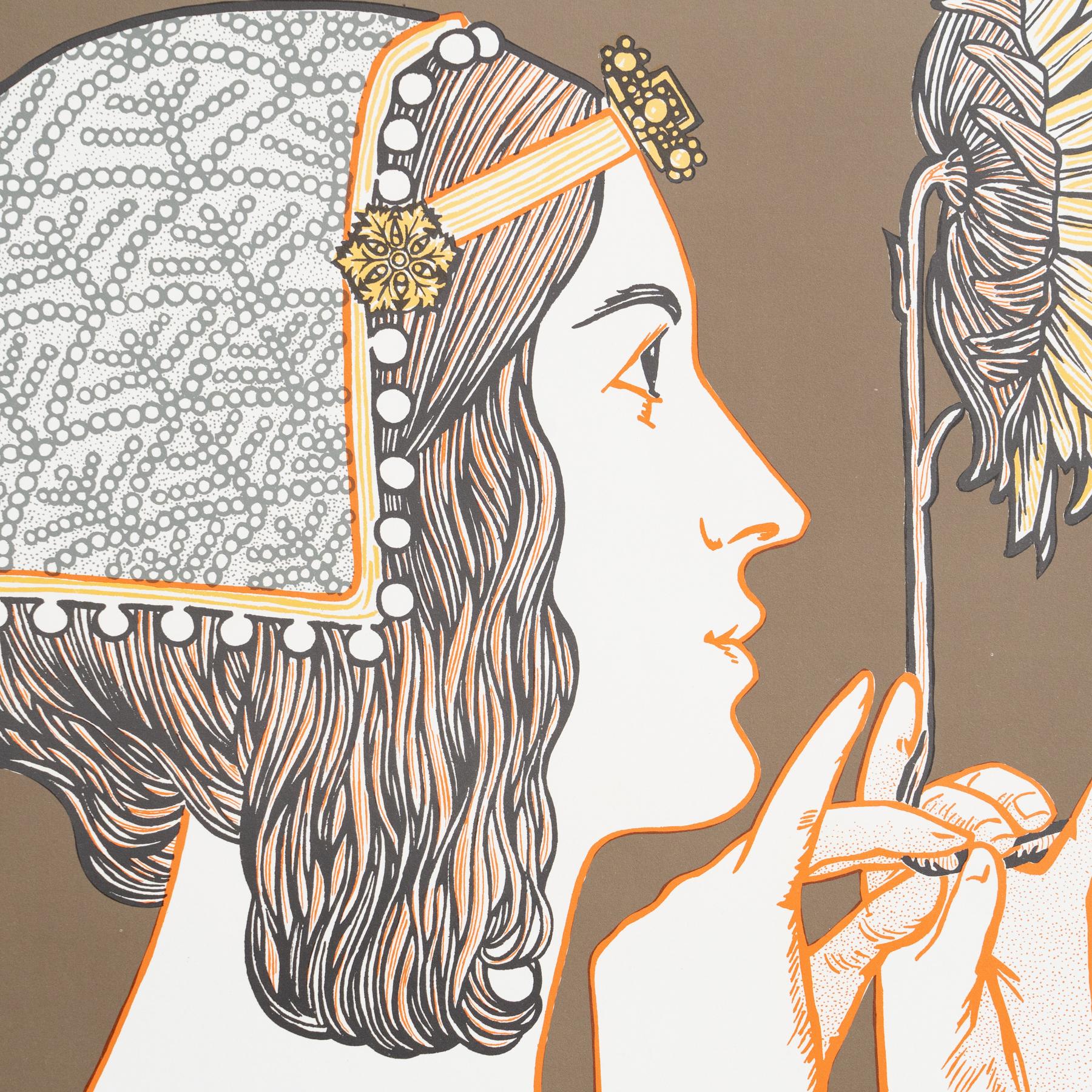 Mid-20th Century Original Poster – Quarta Exposició del Círcol de Sant Lluch, 1969 For Sale
