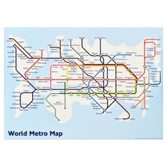 Original Poster World Metro Map London Underground Tube Mark Ovenden Design Art