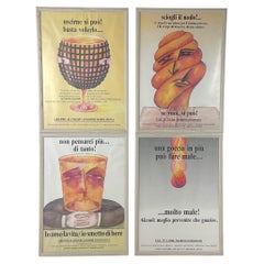 Vintage Original Posters from Alcoholics Anonymous Design by Ennio Tamburi Bologna Italy