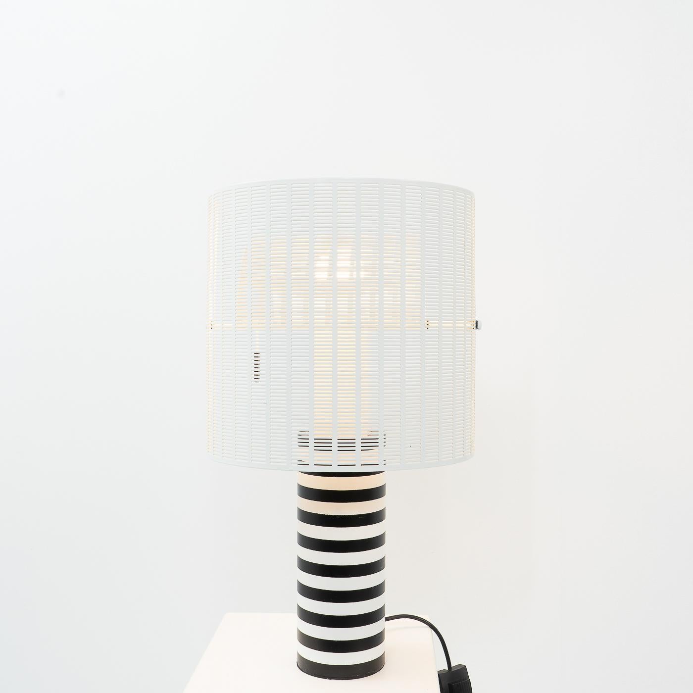 Aluminum Original Postmodern Artemide Shogun Table Lamp by M. Botta, 1980s