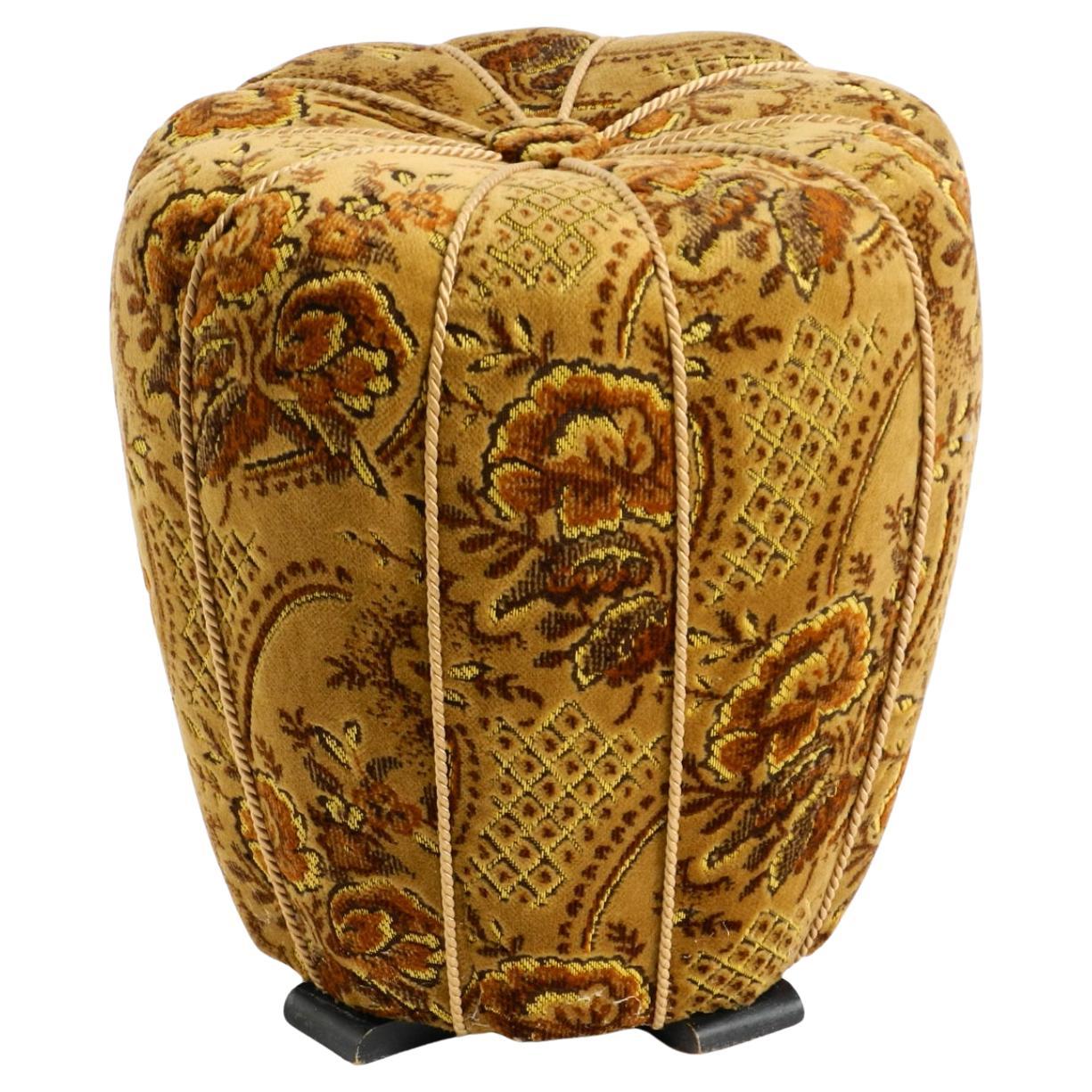 Original Pouffe Stool by Jindrich Halabala from 1958 - Made in Czech For Sale