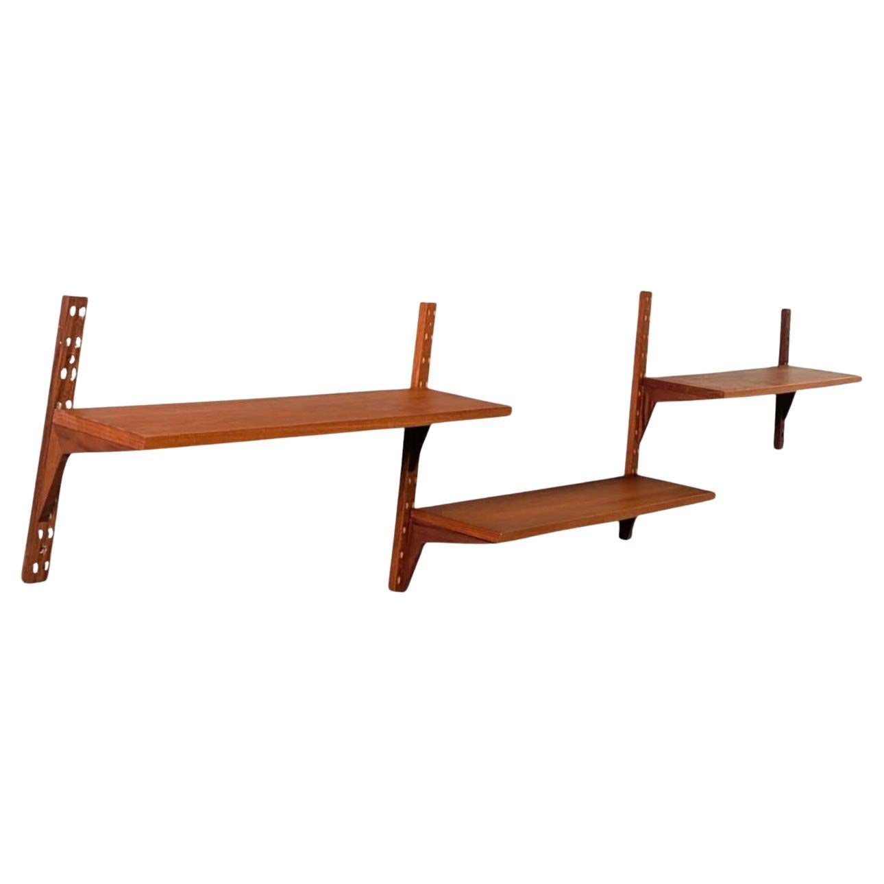 Original Poul Cadovius Midcentury Bücherregal Wandregal Cado Teak