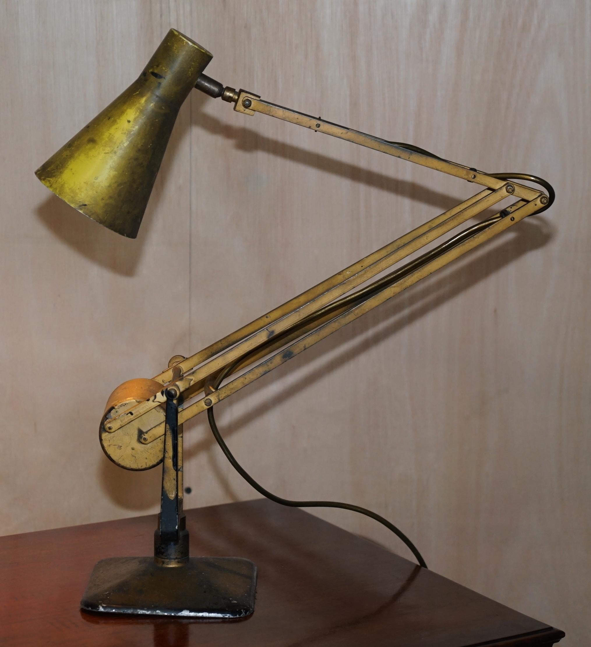 Original Pre War Hadrill & Horstmann Counterpoise Lamp Period Paint & Patina 6
