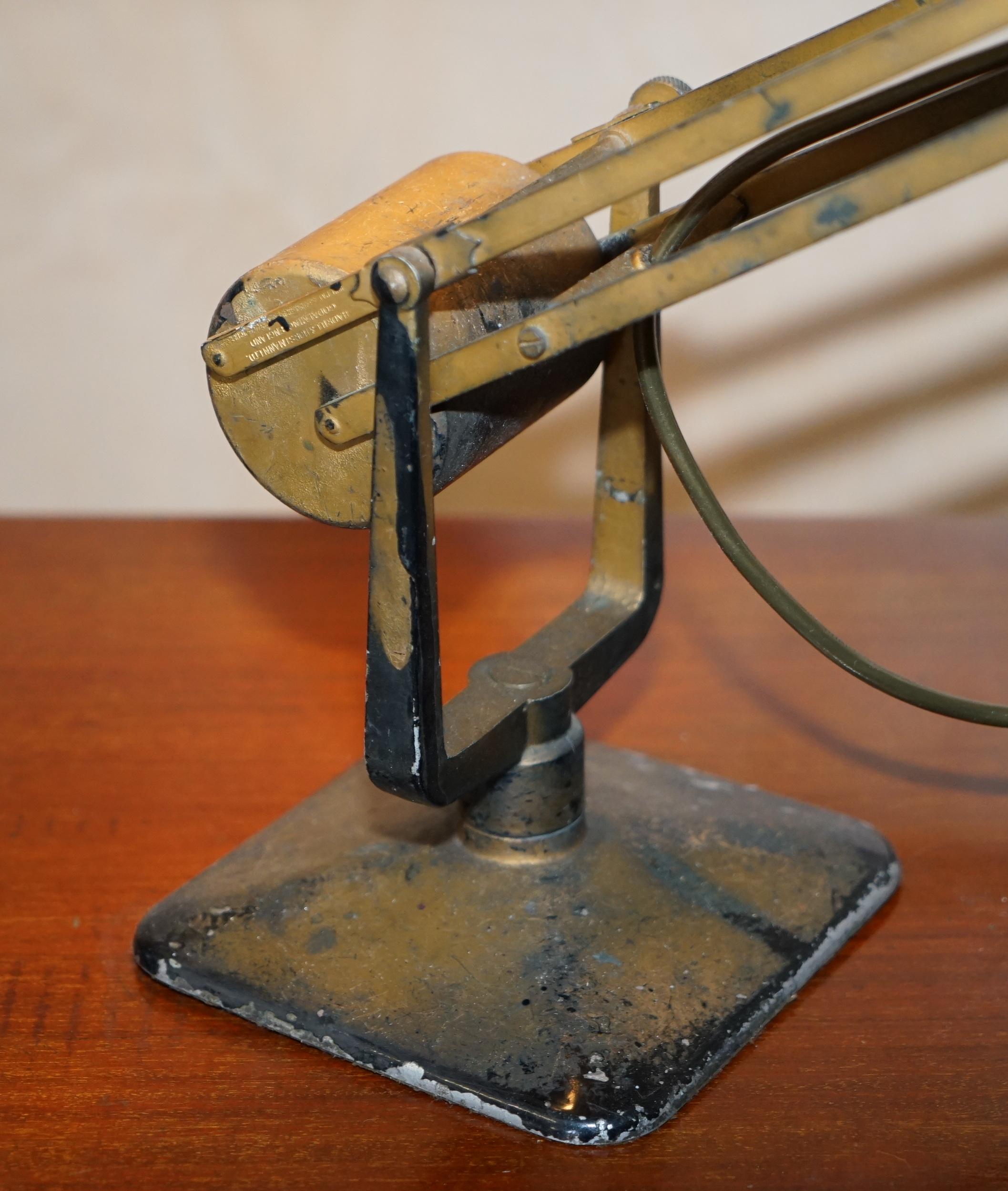 Original Pre War Hadrill & Horstmann Counterpoise Lamp Period Paint & Patina 8