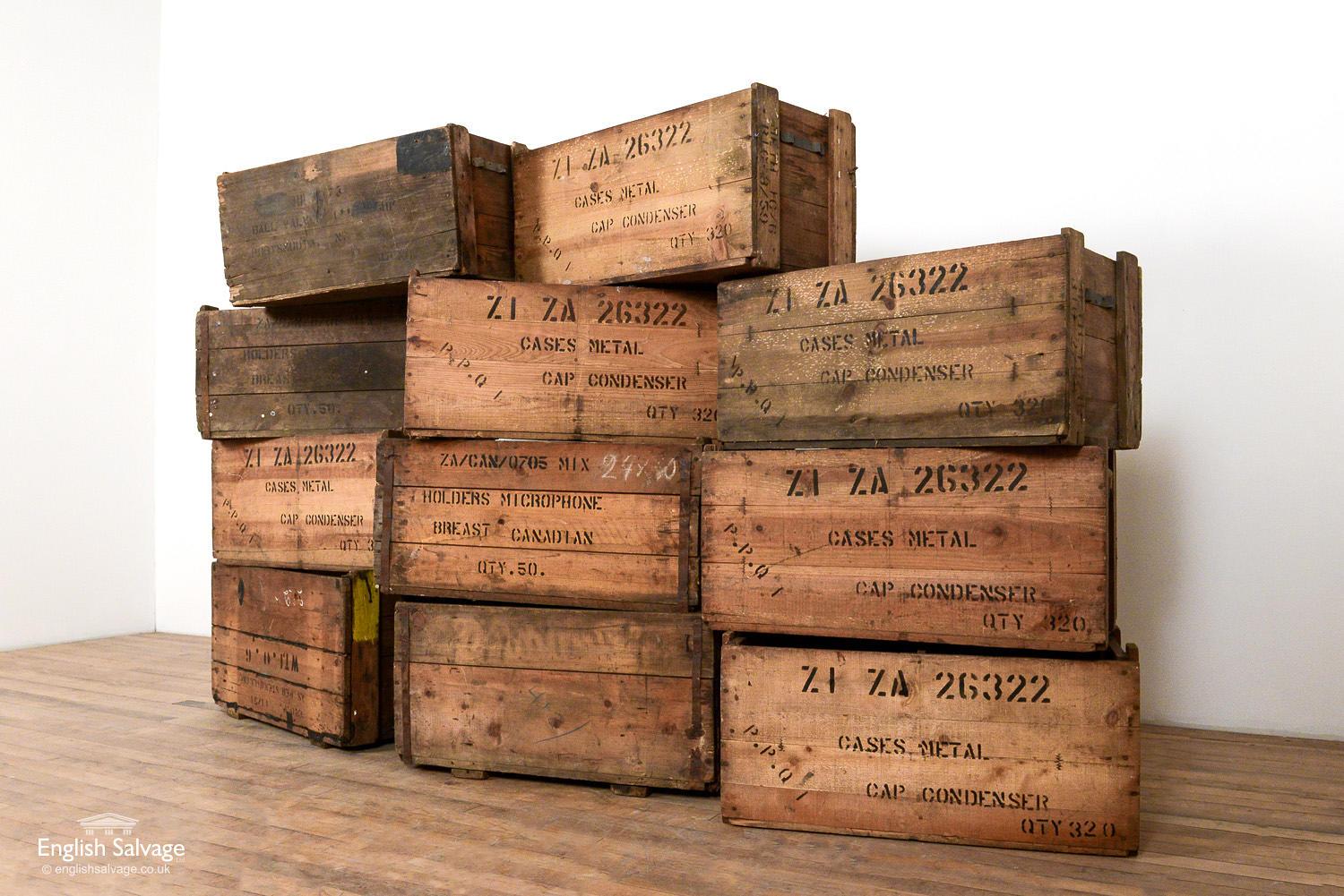 Original Printed Storage Crates, 20th Century In Good Condition For Sale In London, GB