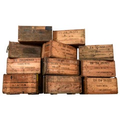 Vintage Original Printed Storage Crates, 20th Century