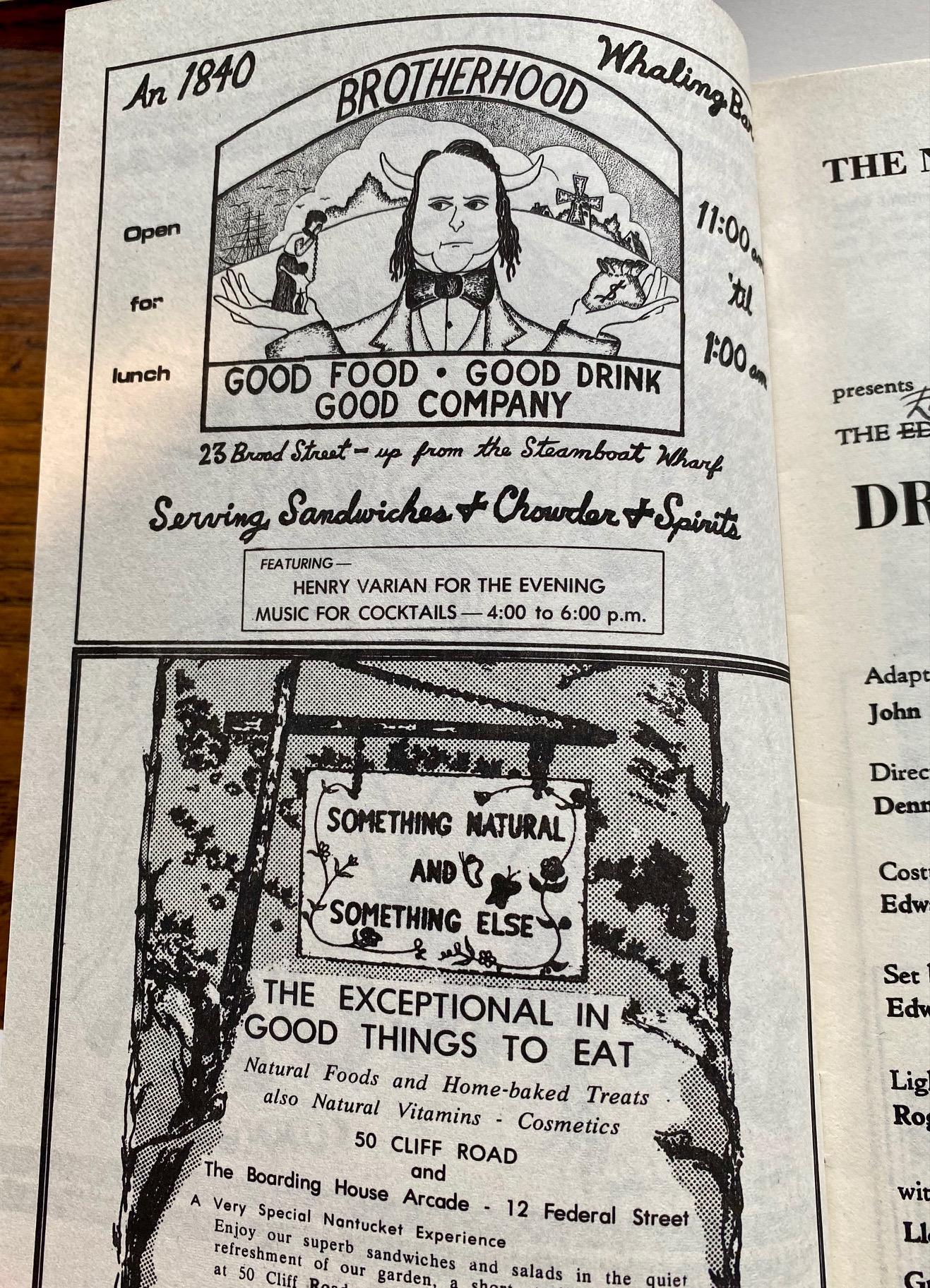 Americano Programma originale per la produzione teatrale Dracula di Nantucket, firmato da Edward Gorey in vendita