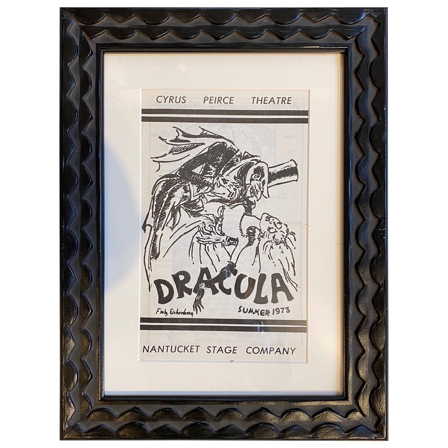 Original Program for Nantucket Stage Production Dracula, Signed by Edward Gorey