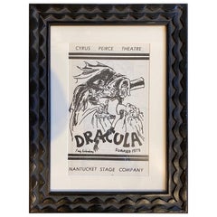 Antique Original Program for Nantucket Stage Production Dracula, Signed by Edward Gorey