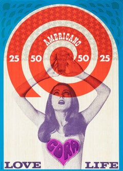 Original Psychedelic Poster-Lecourt-Cora Americano-Targicer, c.1960