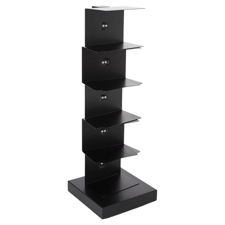 Original Ptolomeo Black Steel Bookcase By Opinion Ciatti For Sale at
