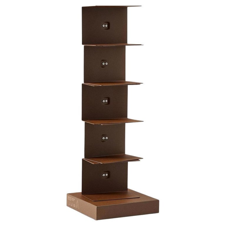 Original Ptolomeo Copper Steel Bookcase By Opinion Ciatti For Sale at