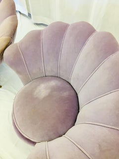 Original Light Purple Velvet  Italian Midcentury Armchairs Marco Zanuso St  ETRA