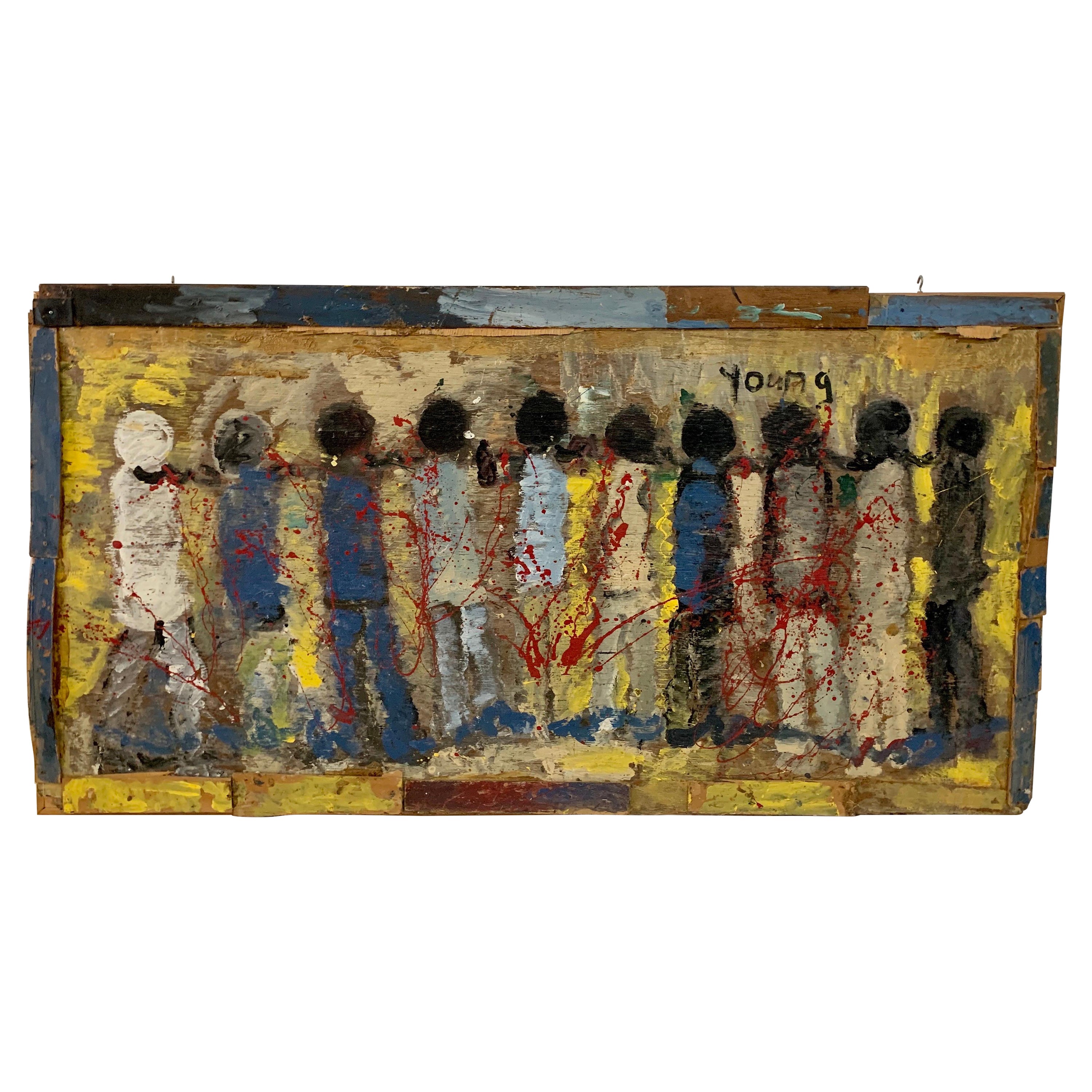 Original Purvis Young Extra Large Outsider/Street Art