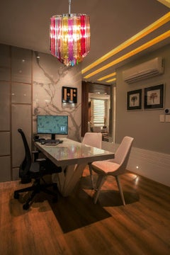 Original Quadriedri Murano chandelier – 47 multicolored prisms
