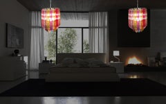 Original Quadriedri Murano chandeliers - 47 multicolored prisms