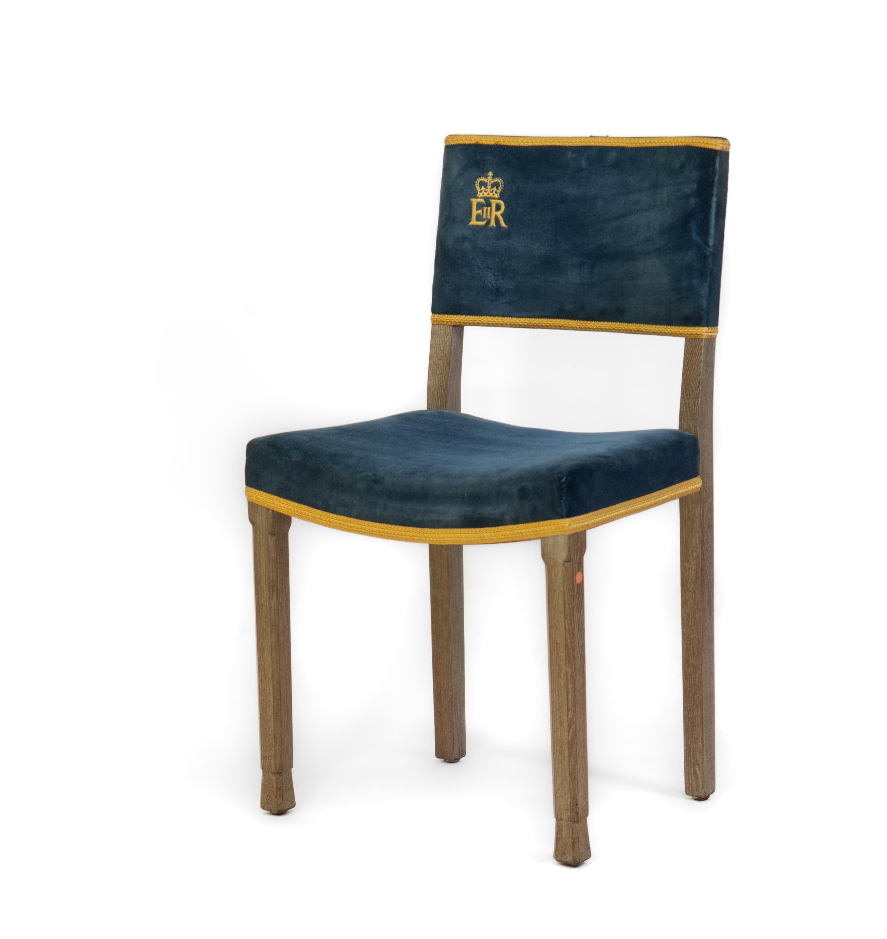 English Original Queen Elizabeth II Coronation Chair 1953 Excellent Example