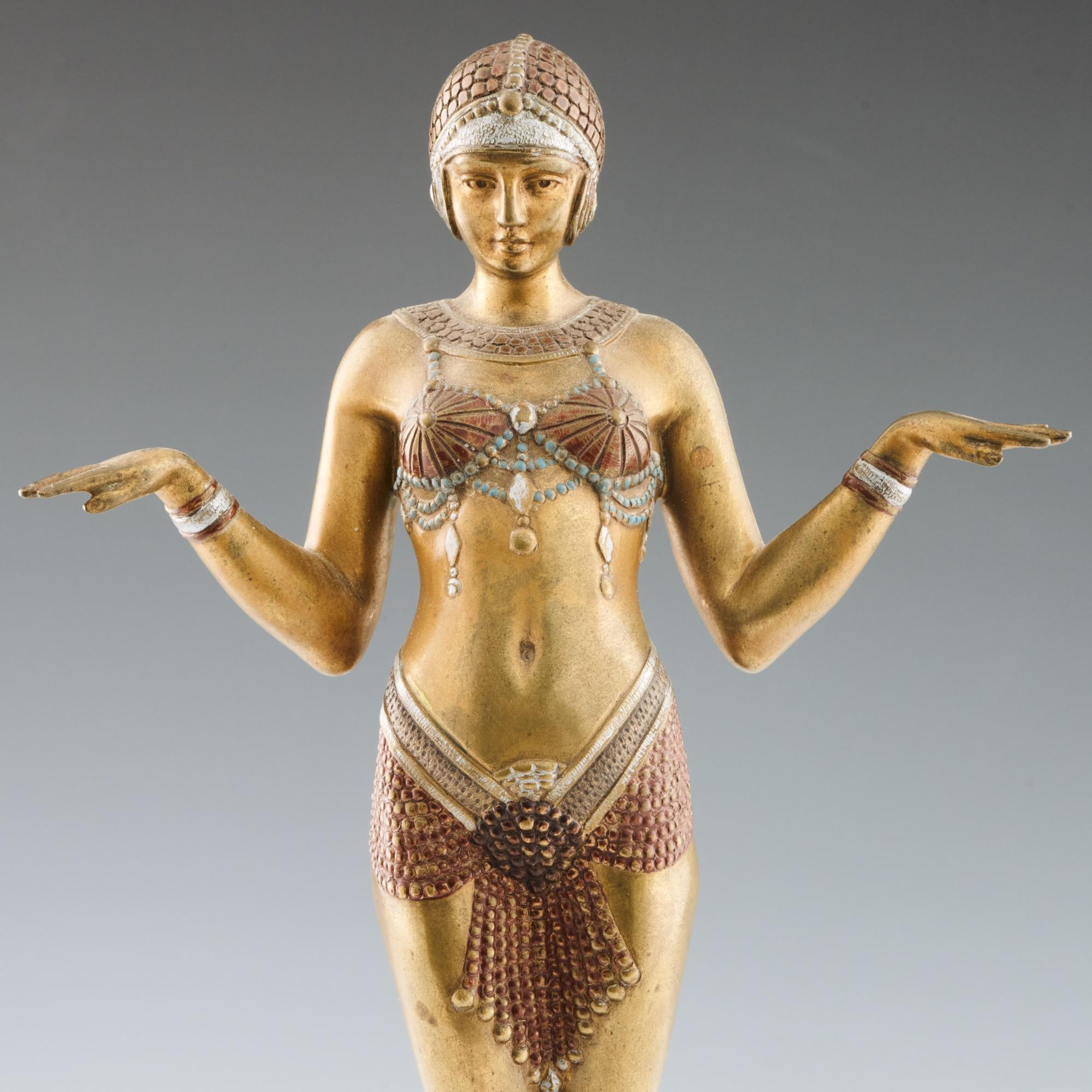 Original and Fine Example of a 'Theban Dancer, Demetre Chiparus Bronze Sculpture 4