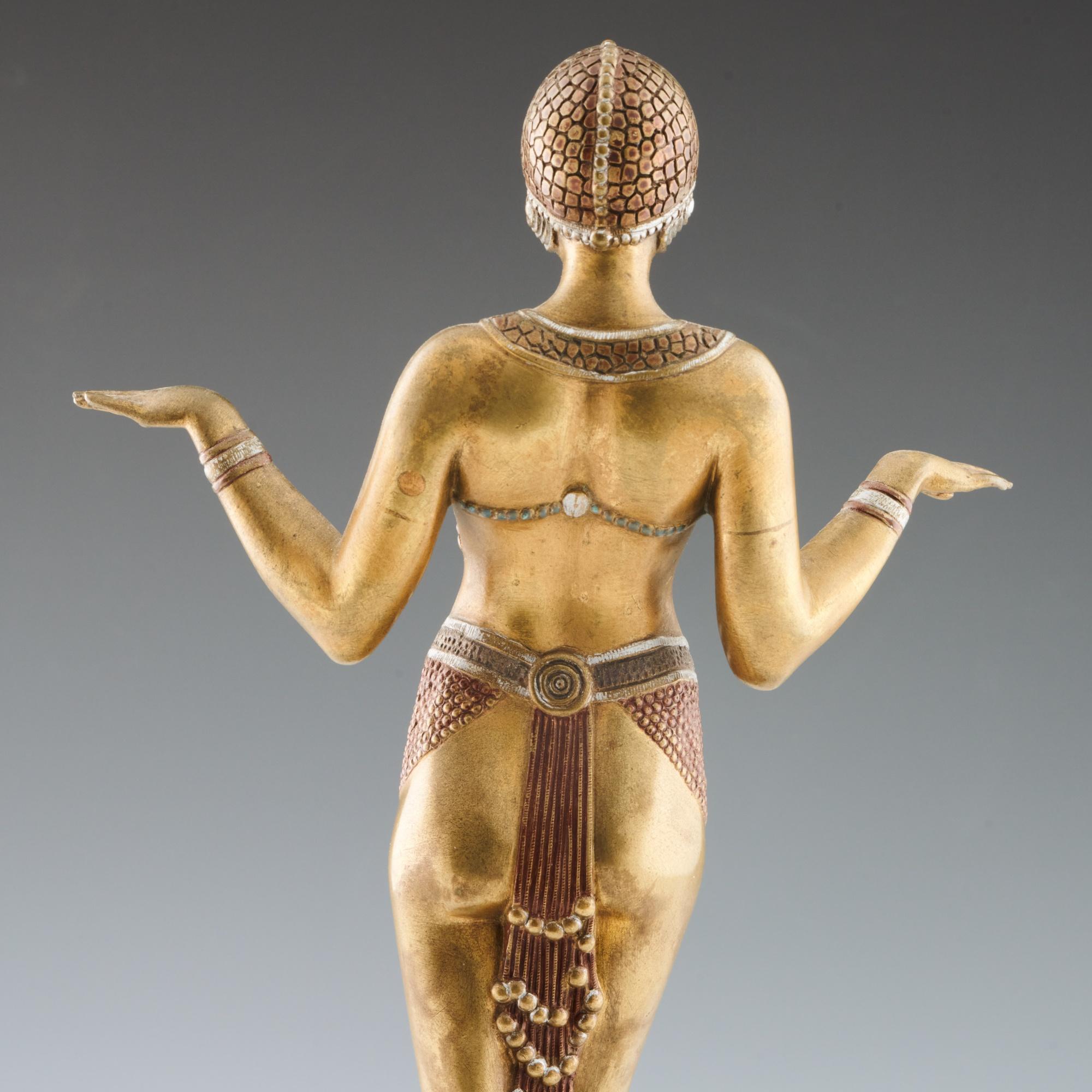 Original and Fine Example of a 'Theban Dancer, Demetre Chiparus Bronze Sculpture 8